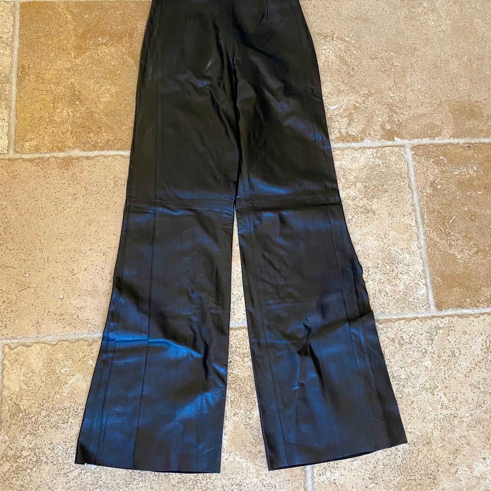 Valentino Leather Pants; Size 8; Black